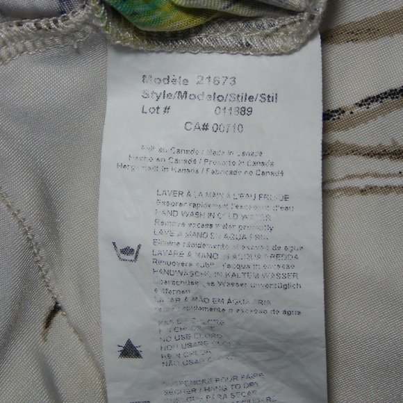 Joseph Ribkoff Peacock Feather Print Ivory Cowl Neck Knit Top Size 4 - Picture 7 of 7